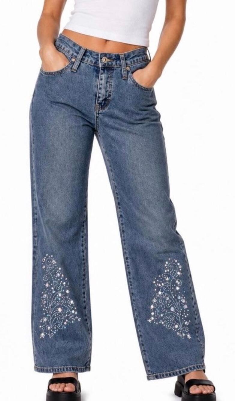 Y2K Girl Tribe Embellished Jeans